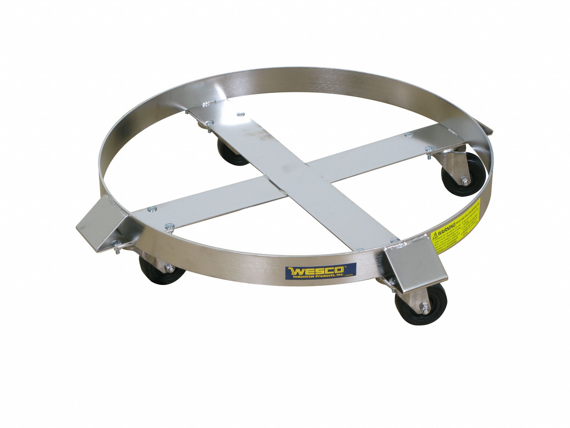 Drum Dolly 55 gal 28.5 in L Silver