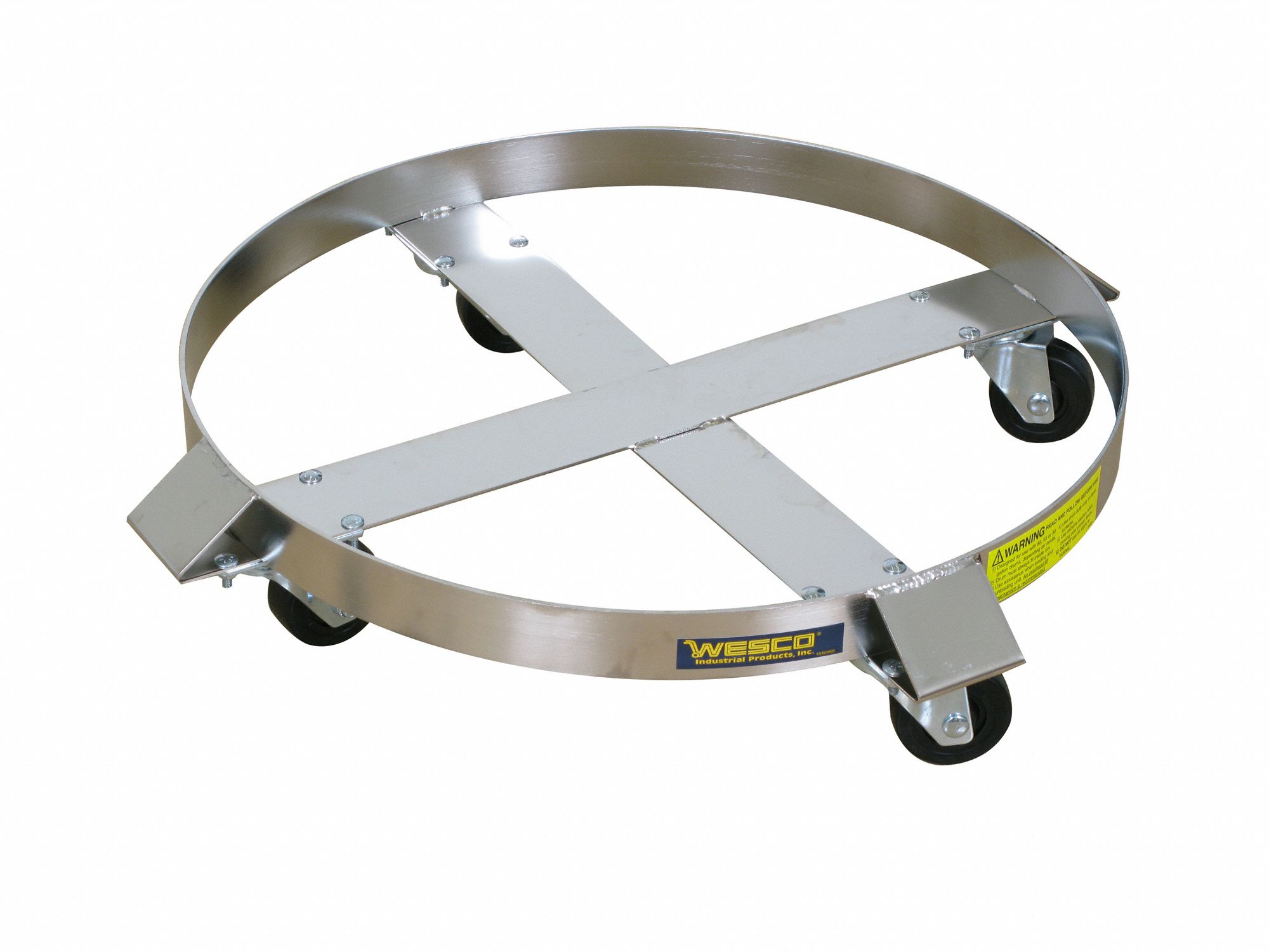 Drum Dolly 55 gal 28.5 in L Silver