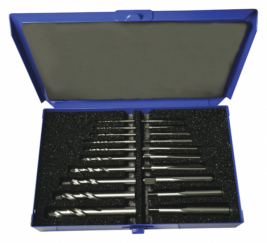 GREENFIELD THREADING Combination Drill and Tap Set 20 Pieces, High
