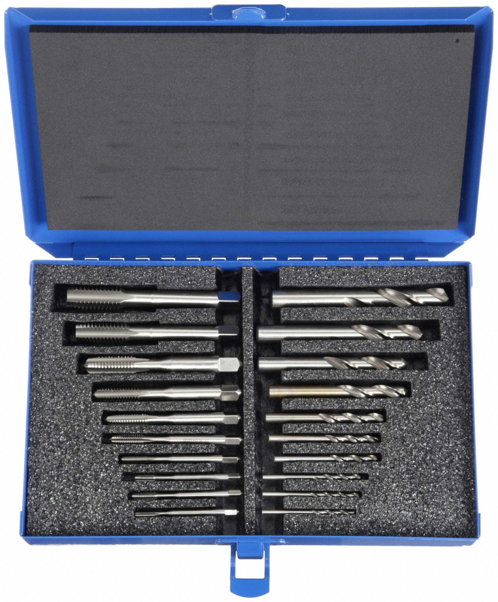 GREENFIELD THREADING, 20 Pieces, High Speed Steel, Combination Drill ...