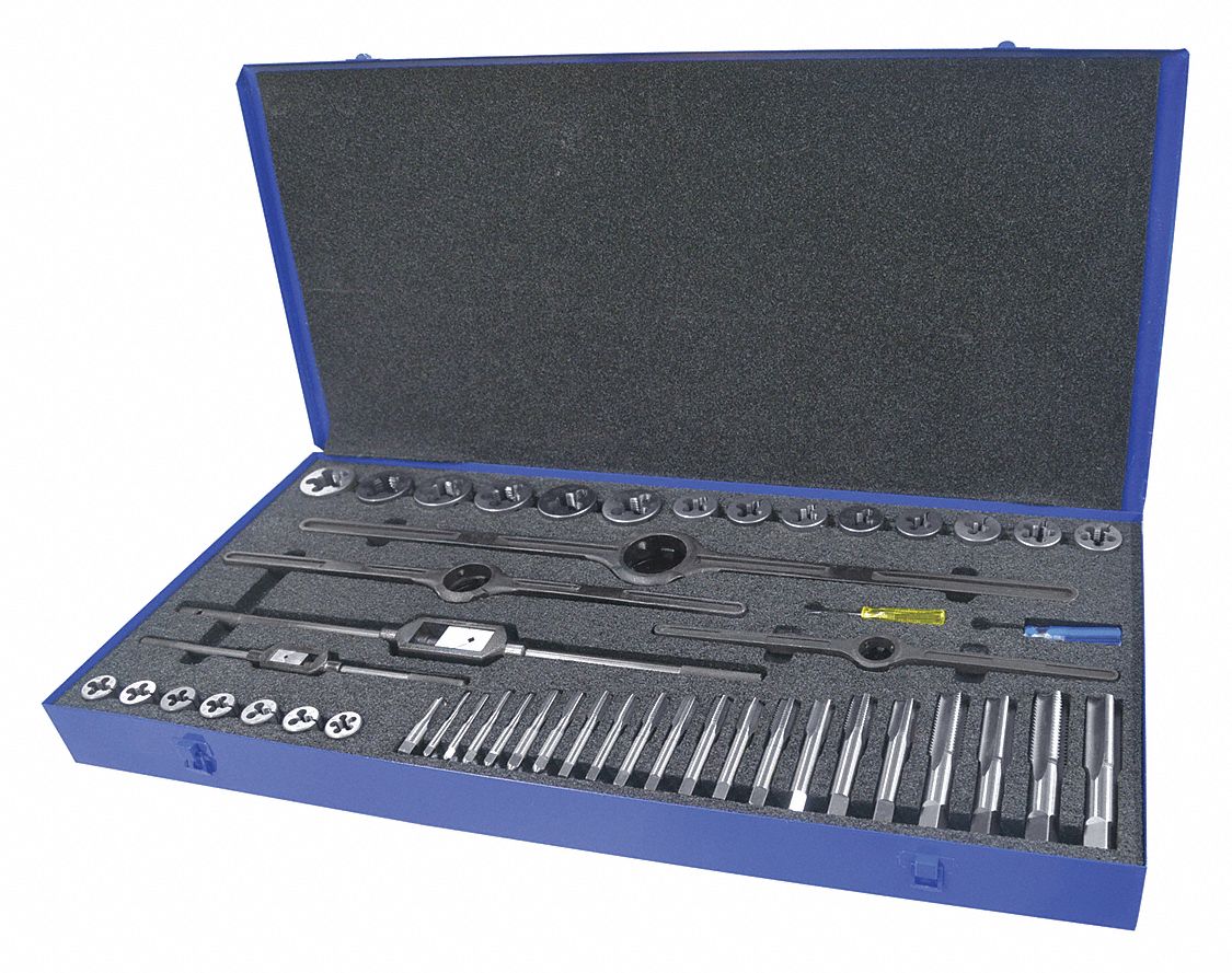 TAP AND DIE SET,21 TAP,21 DIES,ROUND