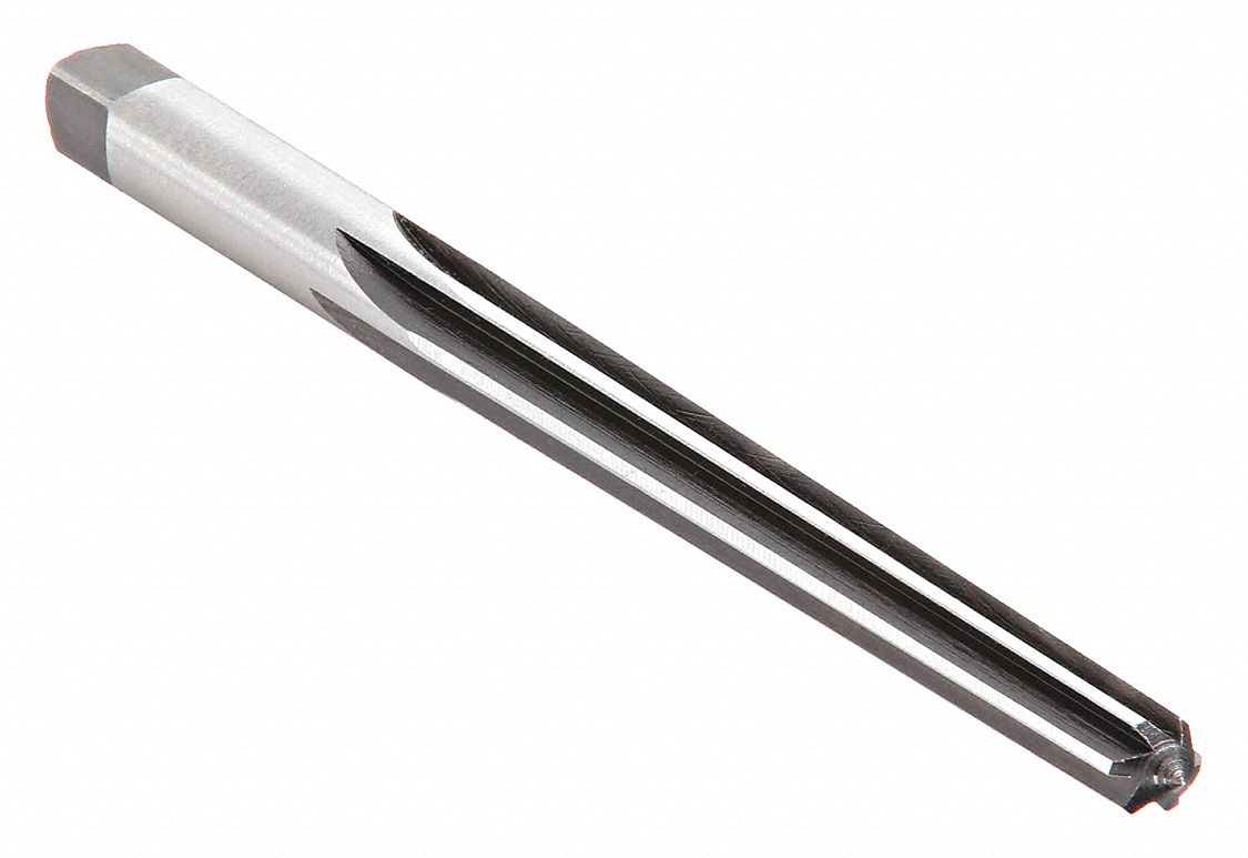 TAPER PIN REAMER, FOR #3 PIN, 11/64 IN SMALL END DIAMETER, 7/32 IN LARGE END DIAMETER