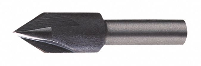 Countersink: 1/2 in Body Dia., 3/8 in Shank Dia., Black Oxide Finish, 2 in Overall Lg