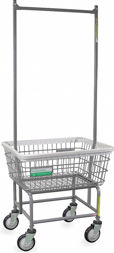 LAUNDRY CART,GRAY,68-1/2