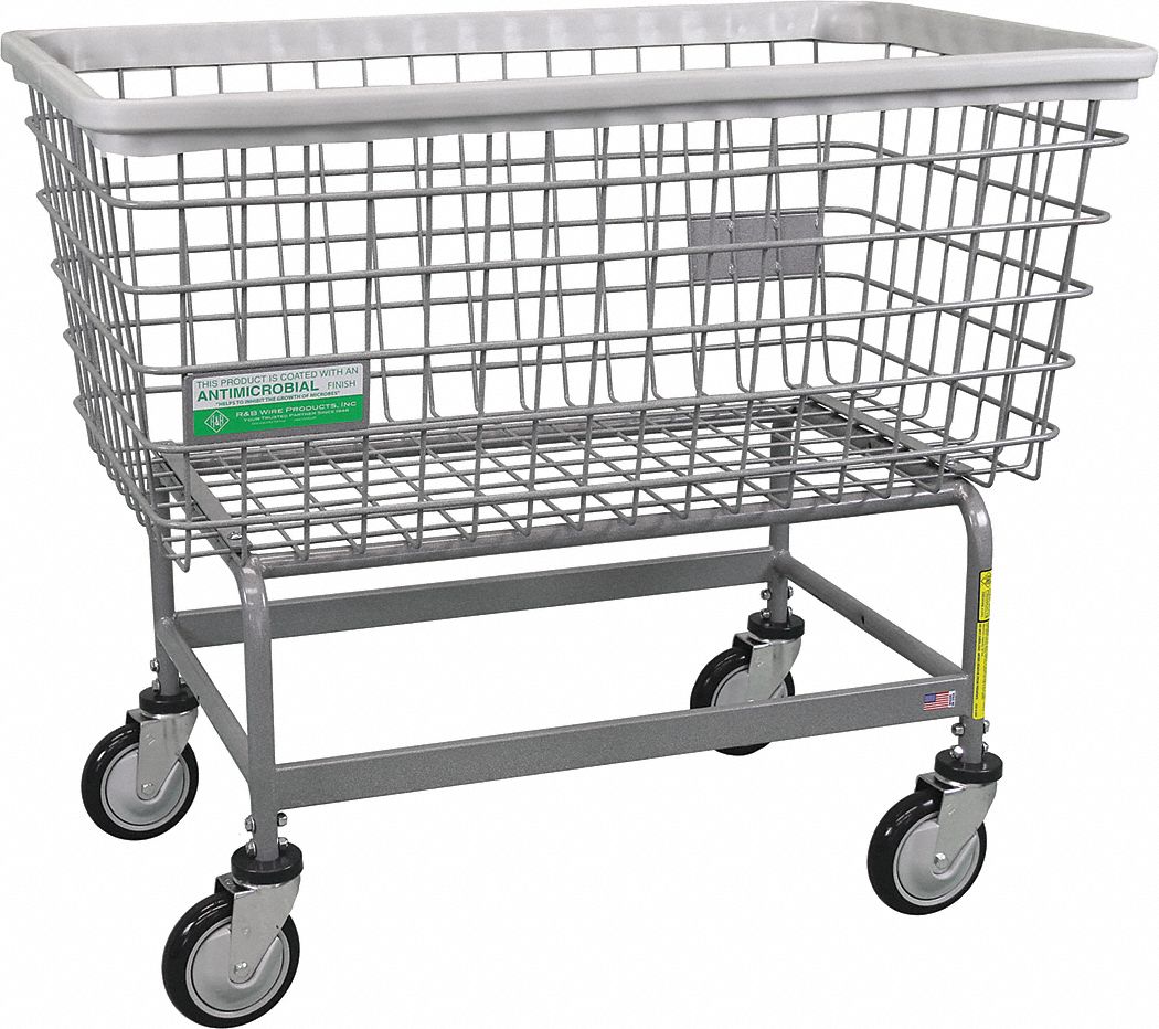 LAUNDRY CART,GRAY,32-1/2