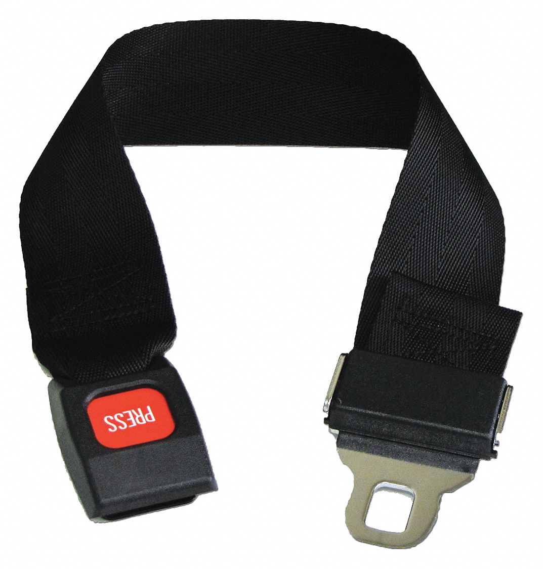 Strap: 2 ft, Nylon, Push Button, Black