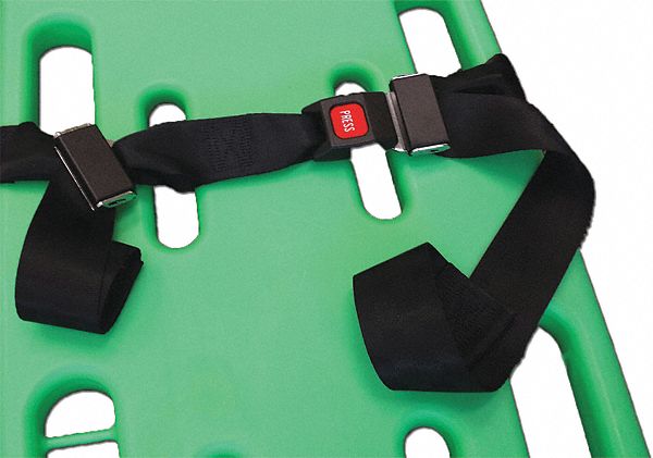 Strap System: 5 ft, Nylon, Push Button, Black, 11153 BK
