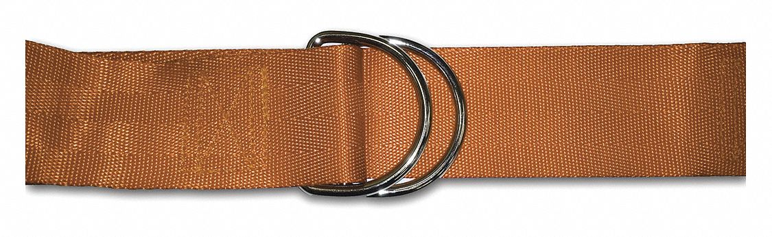 Strap: 9 ft, Nylon, Double D-Ring, Orange