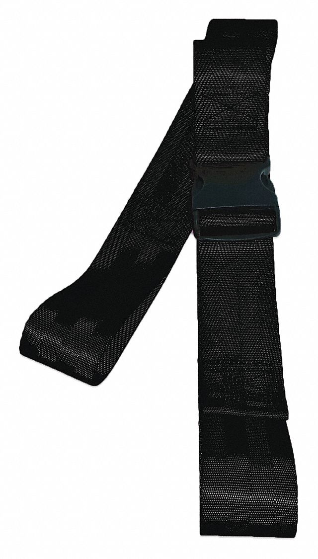 Strap: 5 ft, Nylon, Side Release, Black