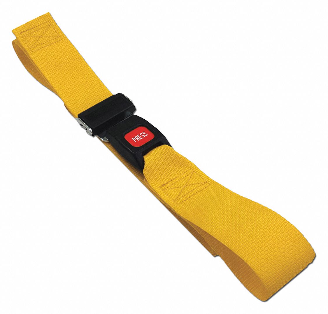 Strap, Yllw, 3 ft.L, Polypropylene Webbing