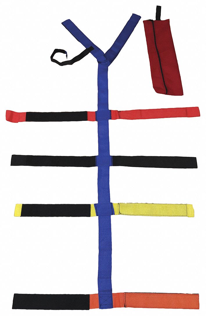 Strap System: 5 ft, Polypropylene, Multi-Color, 22000 MC/CS