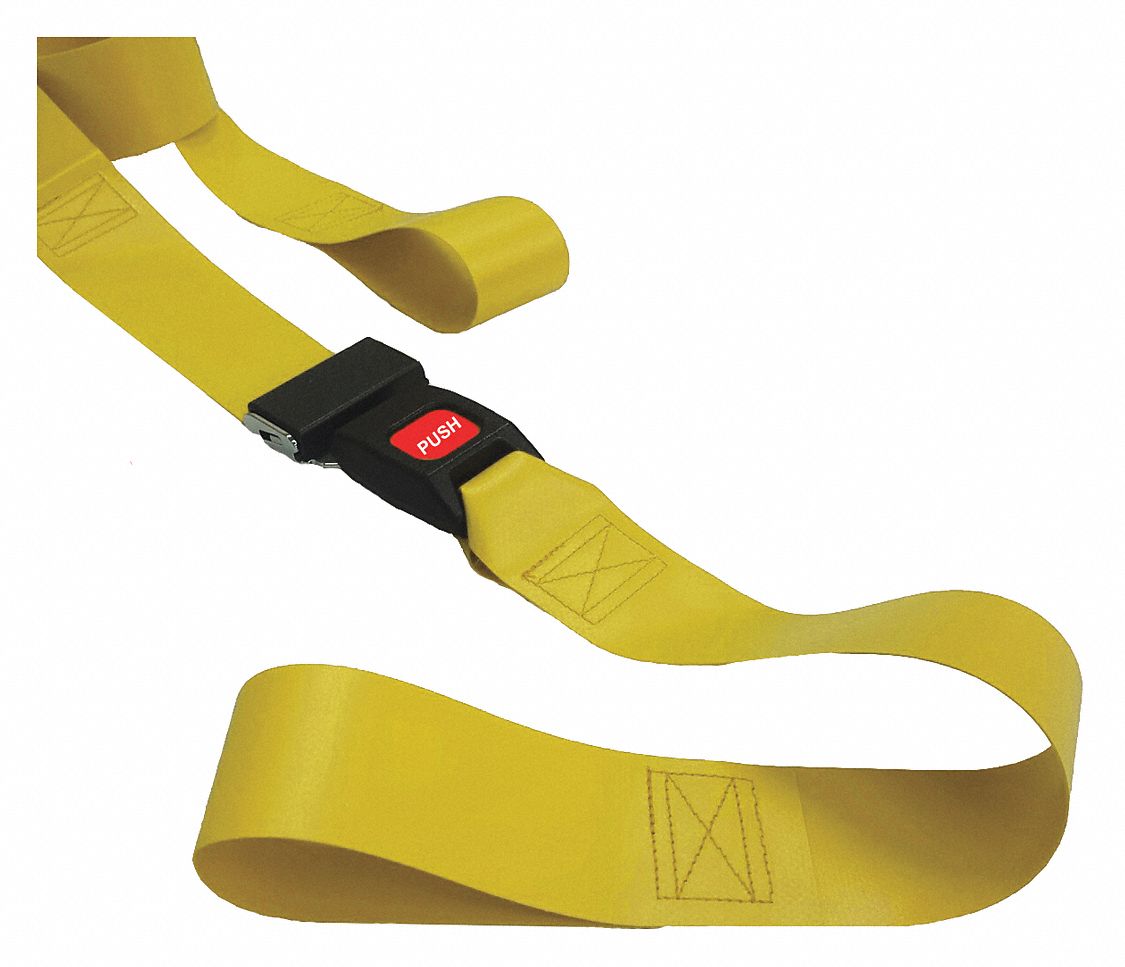 Strap, Yellow, 3 ft. L, Impervious Vinyl