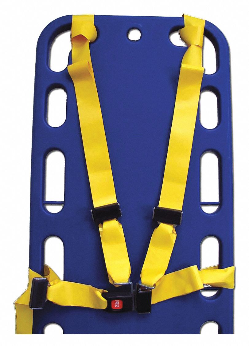 Strap System: 7 ft, Vinyl, Push Button, Yellow, 31170 YL