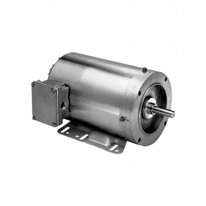 Washdown Motor: Three-Phase, 1 hp Horsepower, 1, 725 RPM RPM, 208-230/460V AC, TENV