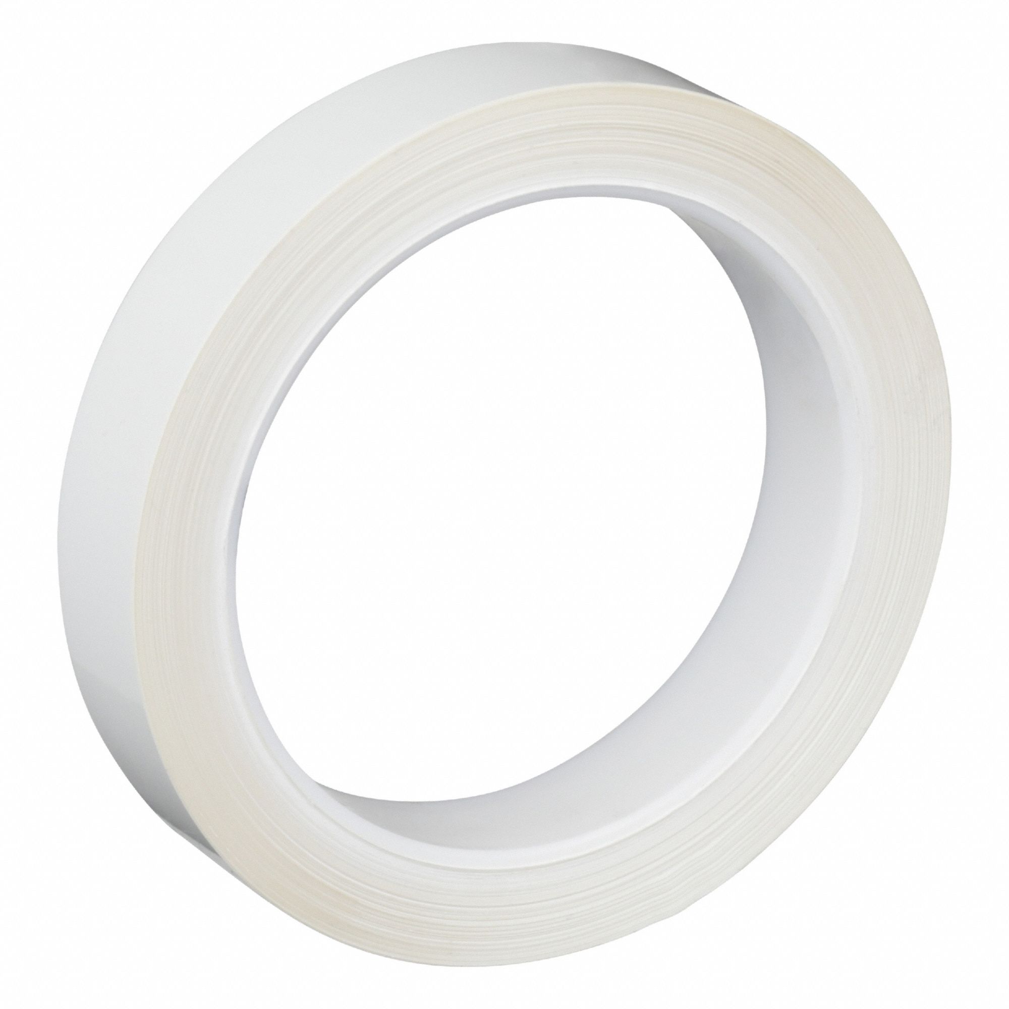 Splicing Tape: Single-Sided, 1 in Wd, 72 yd Lg, 1.9 mil Thick, White, Acrylic, Polyester Film