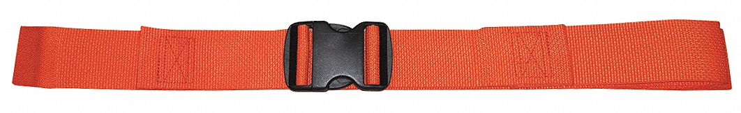 Strap: 7 ft, Polypropylene, Double Adjust, Orange, 48172 OR