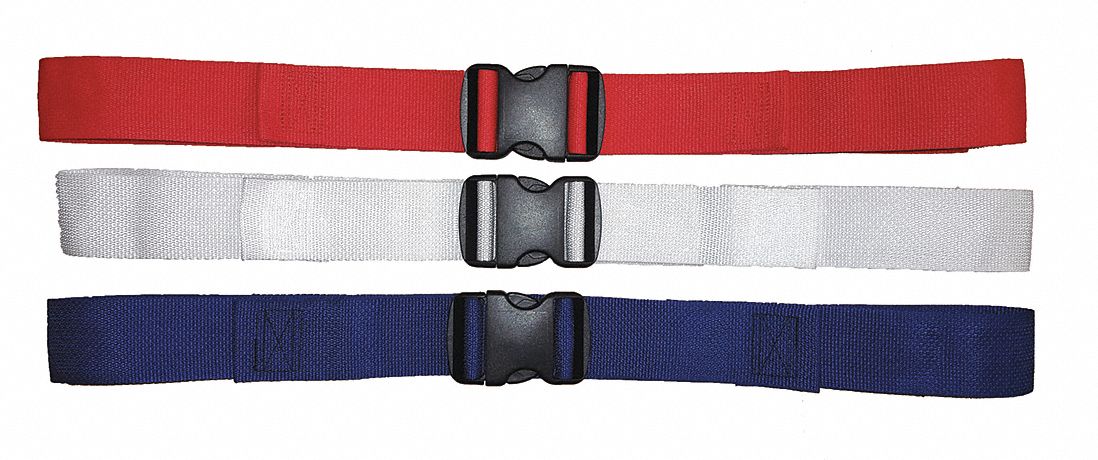 Strap, 5 ft. L, Multi-Colored, PK3