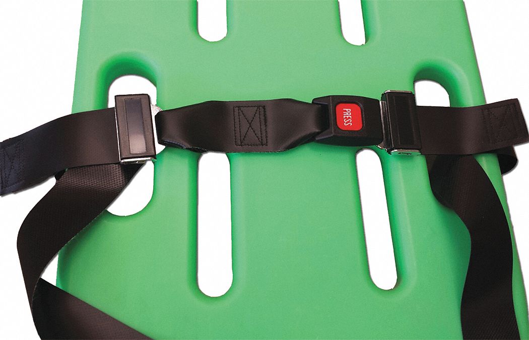 Strap System: 5 ft, Polyester, Push Button, Black