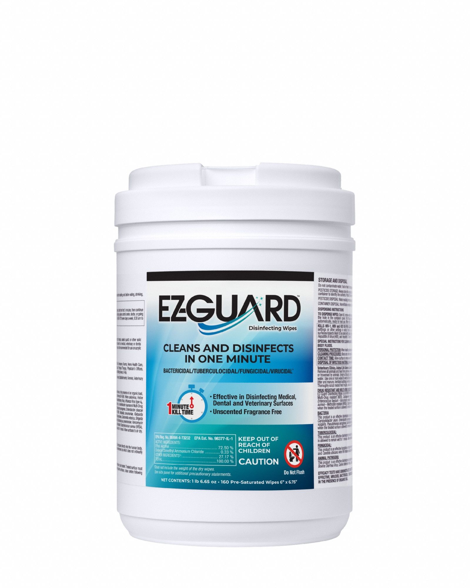 Disinfecting Wipes Canister Clear PK6