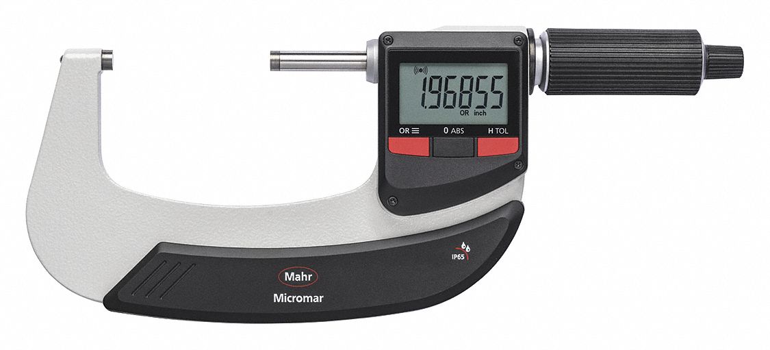 MAHR, 2 in to 3 in/50 to 75 mm Range, IP65, IP65 Digital Outside