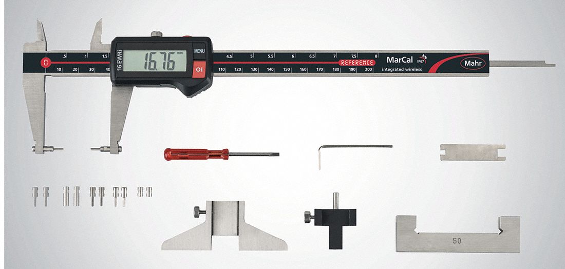 MAHR, 0 in to 8 in/0 to 200 mm Range, Cable Data Output