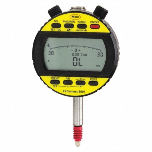 MAHR, 0 in to 0.035 in /0 mm to 0.9 mm, Inch/Metric, Digital Comparator ...