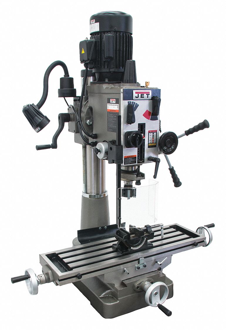 JET, R8, 21 7/8 in Swing, Mill Drill Machine - 446M39|JMD-40GH - Grainger