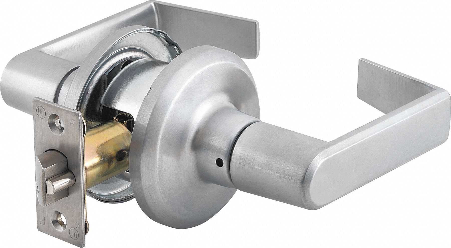 Door Lockset: Passage Lever Locksets, Chrome, ADA Compliant