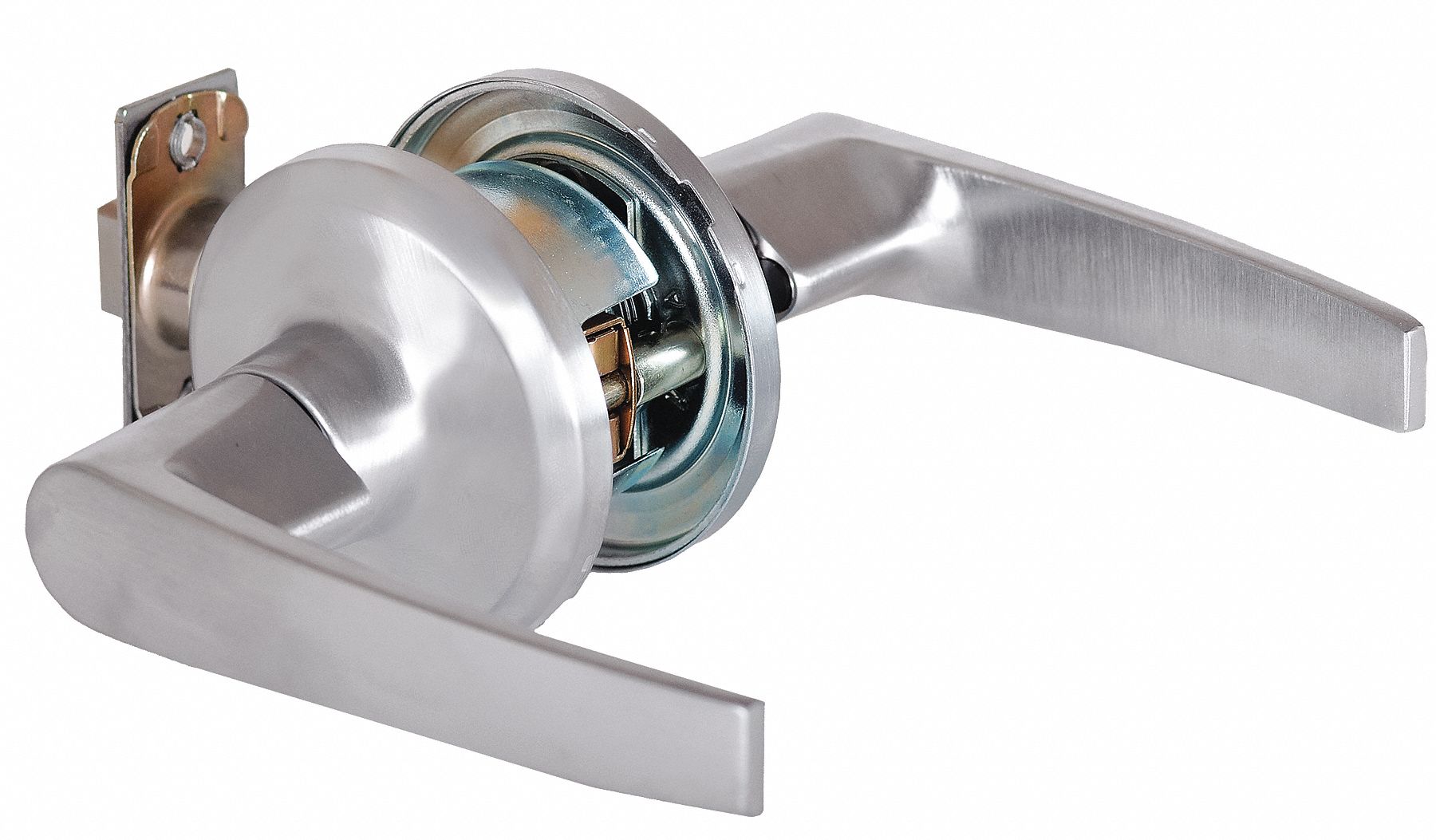 Door Lockset: Passage Lever Locksets, Chrome, ADA Compliant