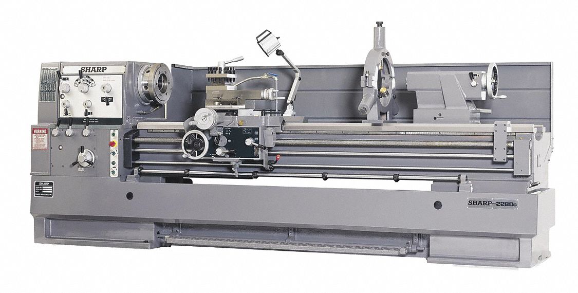SHARP, Metal Turning, 22 in x 80 in, Lathe 446N602280B Grainger