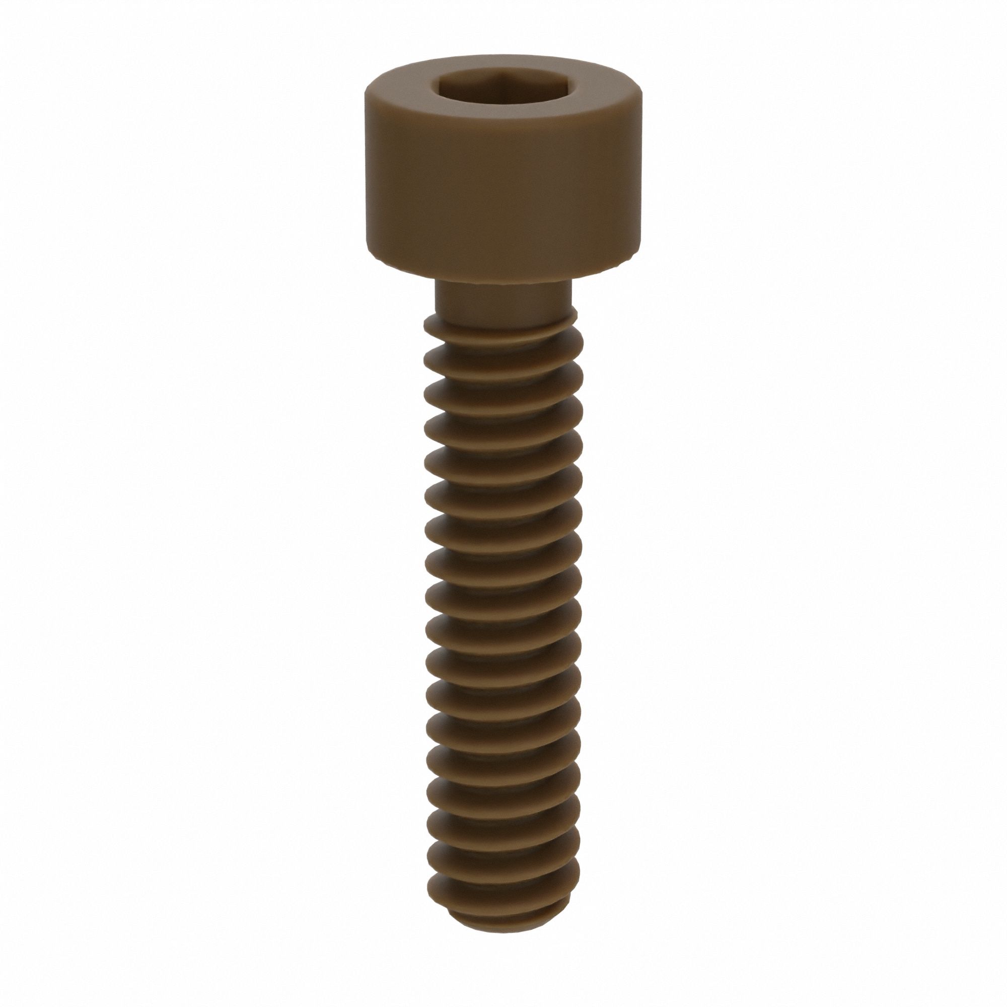 Socket Head Cap Screw: #6-32 Thread Size, 5/8 in Lg, Std, Plain, PEEK, Not Graded, 10 PK