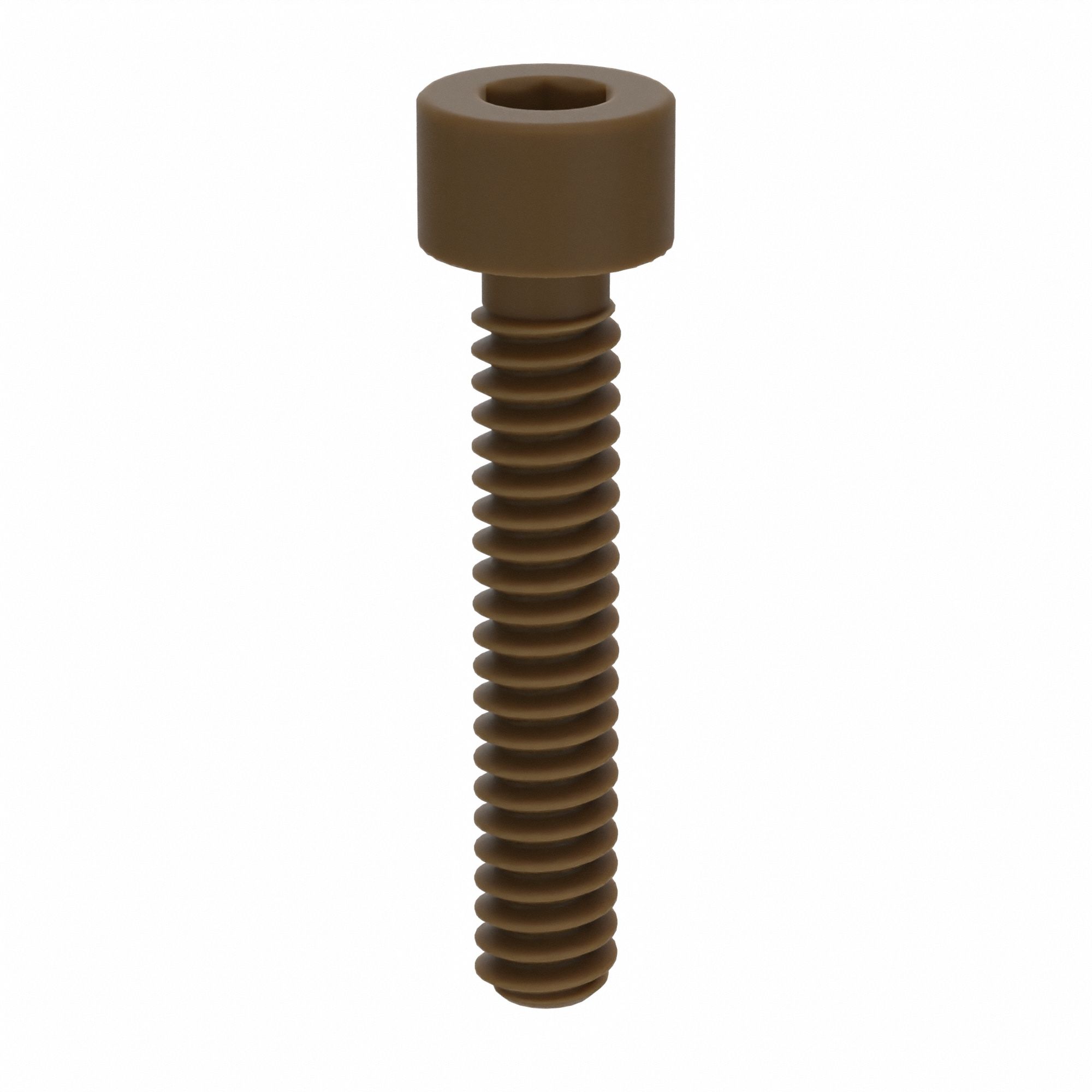 Socket Head Cap Screw: #6-32 Thread Size, 3/4 in Lg, Std, Plain, PEEK, Not Graded, 10 PK