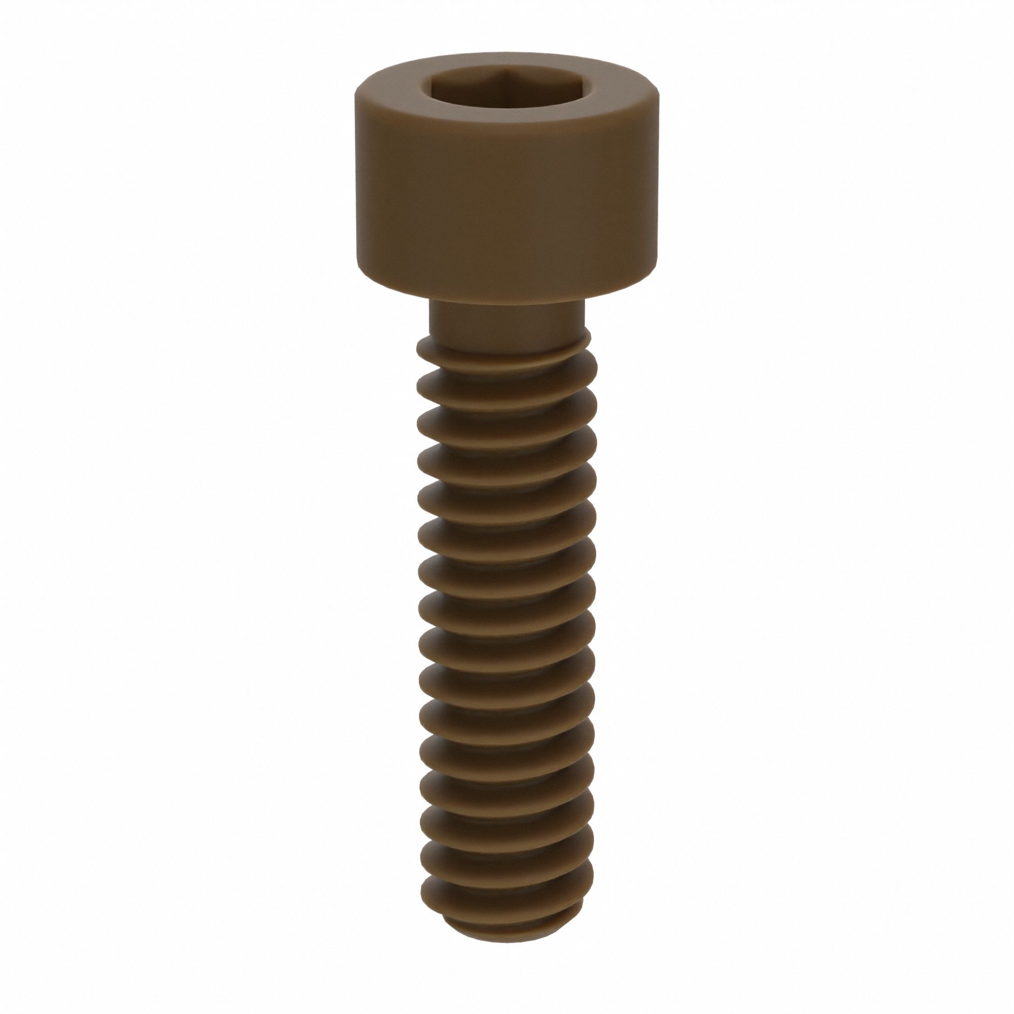 Socket Head Cap Screw: #10-24 Thread Size, 3/4 in Lg, Std, Plain, PEEK, Not Graded, 10 PK