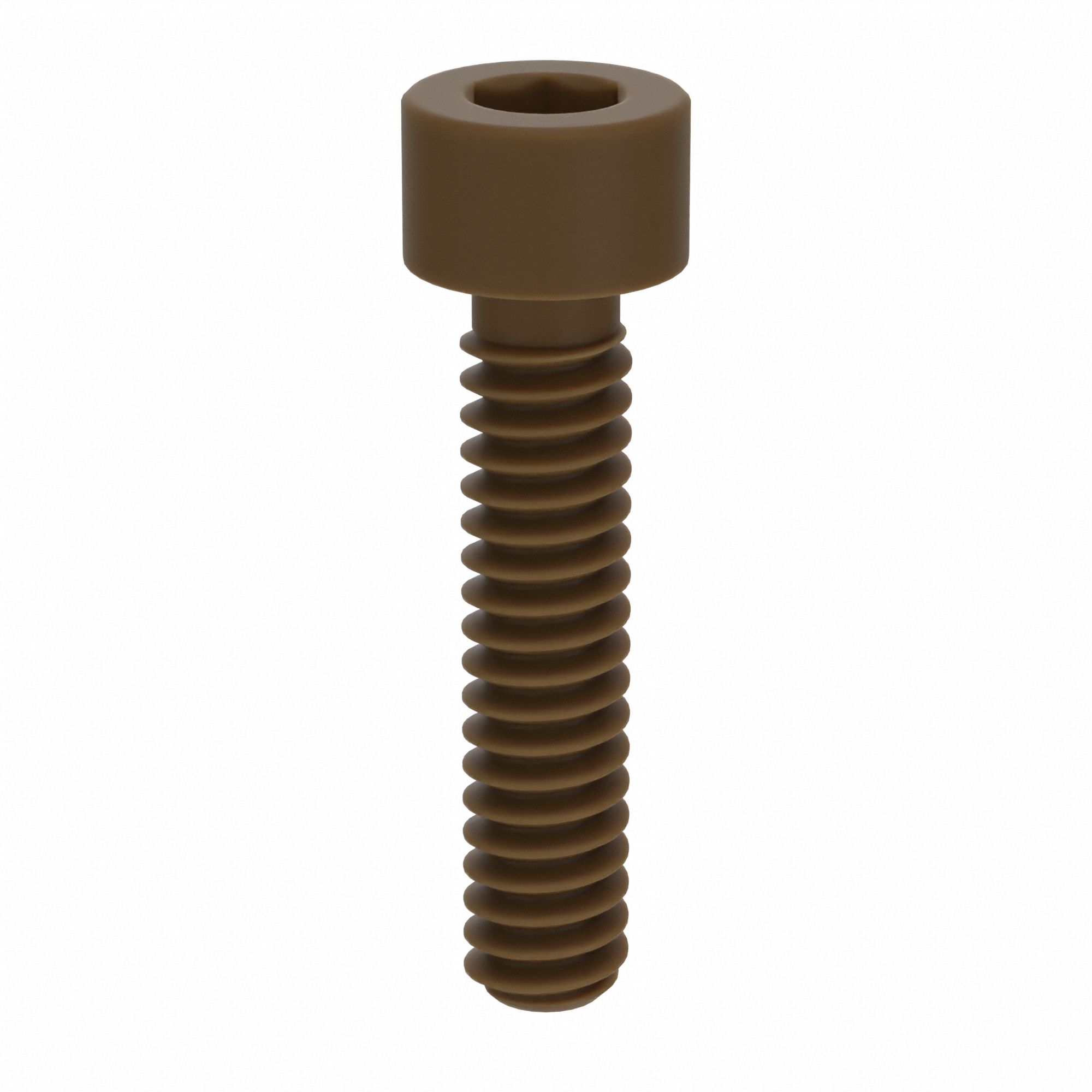 Socket Head Cap Screw: #10-24 Thread Size, 7/8 in Lg, Std, Plain, PEEK, Not Graded, 10 PK