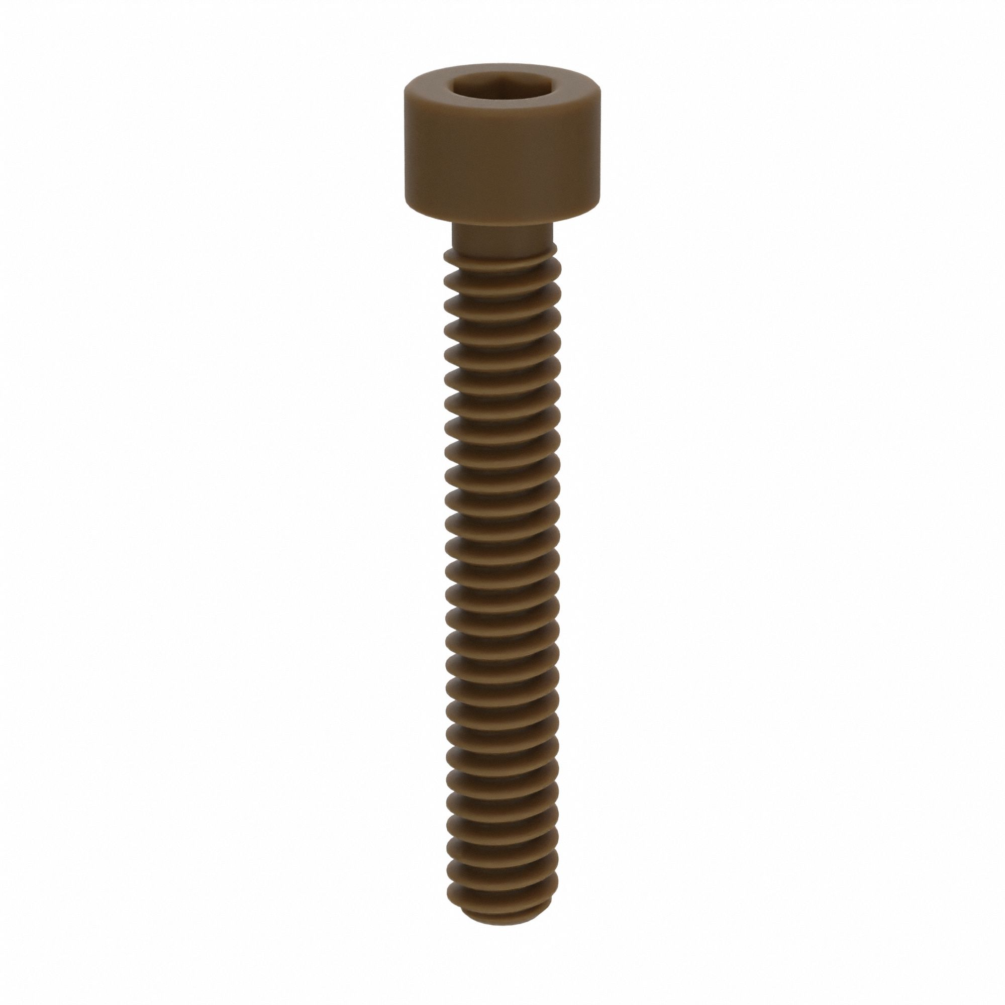 Socket Head Cap Screw: #10-24 Thread Size, 1 1/4 in Lg, Std, Plain, PEEK, Not Graded, 10 PK