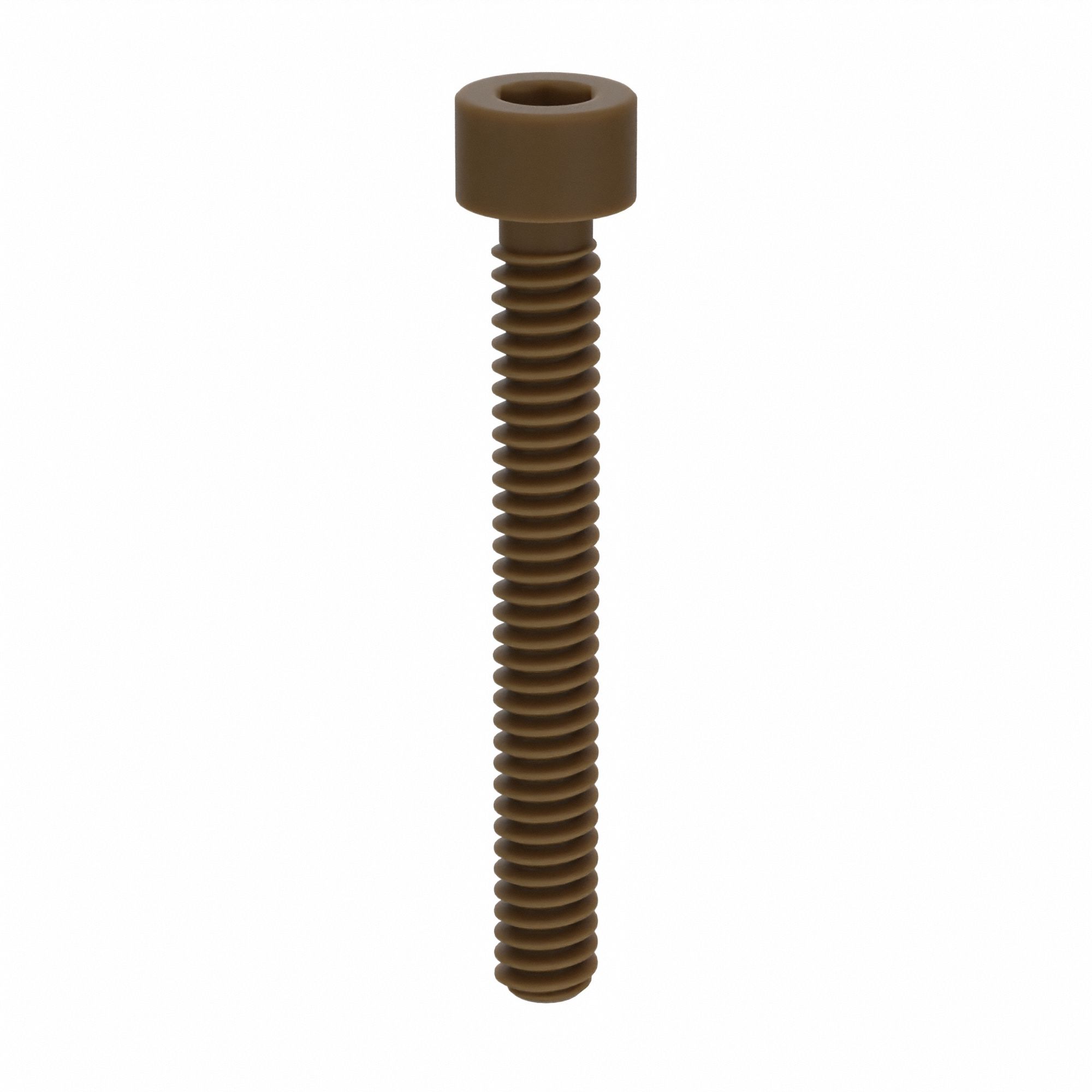 Socket Head Cap Screw: #10-24 Thread Size, 1 1/2 in Lg, Std, Plain, PEEK, Not Graded, 10 PK