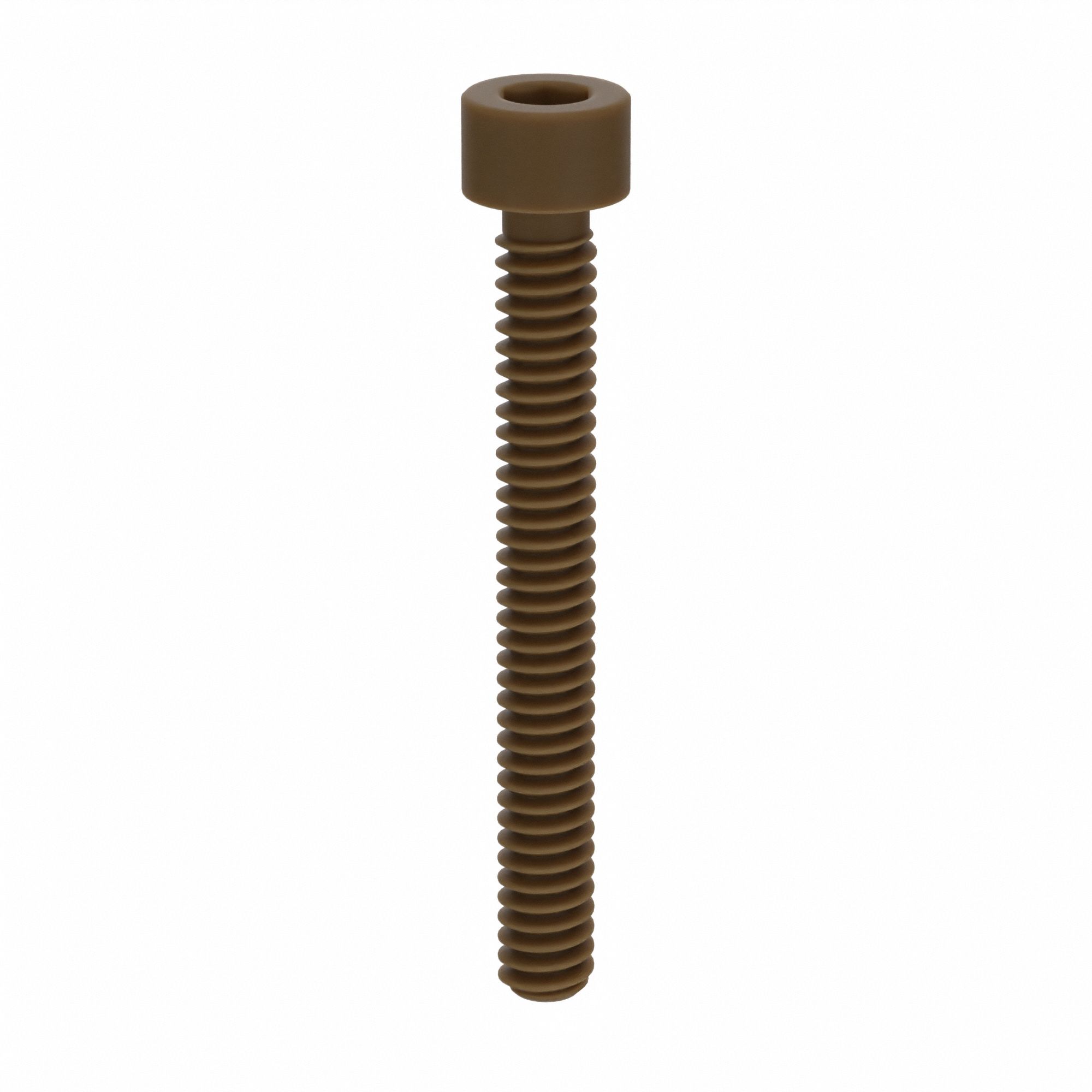 Socket Head Cap Screw: #10-24 Thread Size, 1 5/8 in Lg, Std, Plain, PEEK, Not Graded, 10 PK