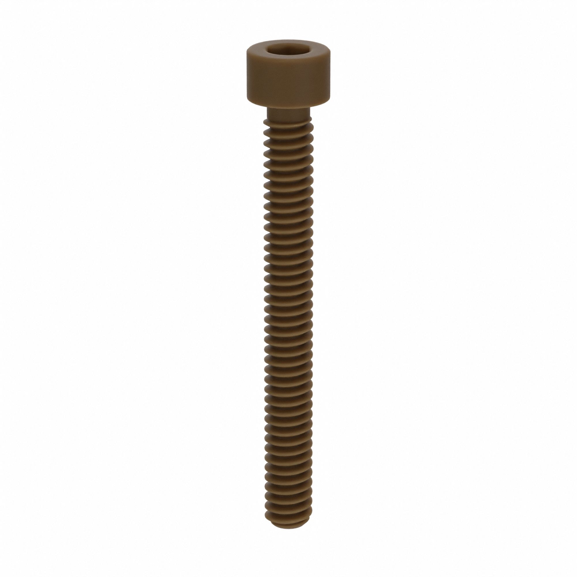 Socket Head Cap Screw: #10-24 Thread Size, 1 3/4 in Lg, Std, Plain, PEEK, Not Graded, 10 PK