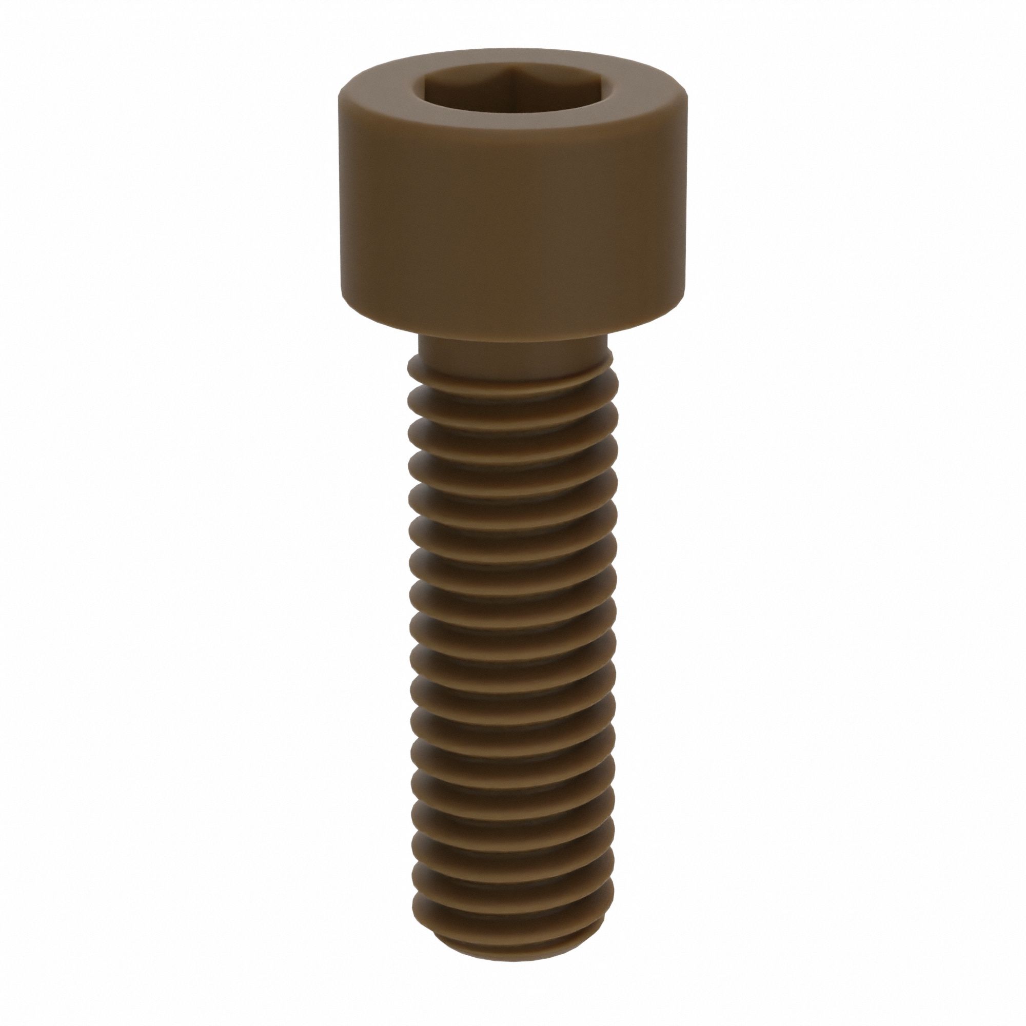 Socket Head Cap Screw: #10-32 Thread Size, 5/8 in Lg, Std, Plain, PEEK, Not Graded, 10 PK