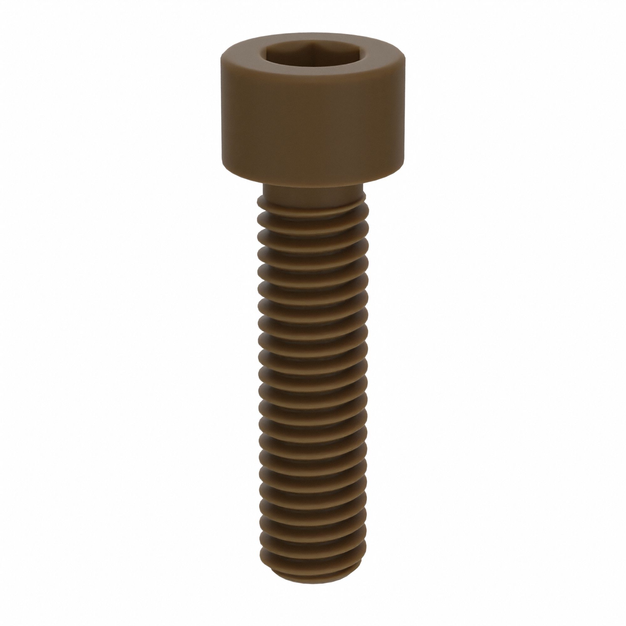 Socket Head Cap Screw: #10-32 Thread Size, 3/4 in Lg, Std, Plain, PEEK, Not Graded, 10 PK