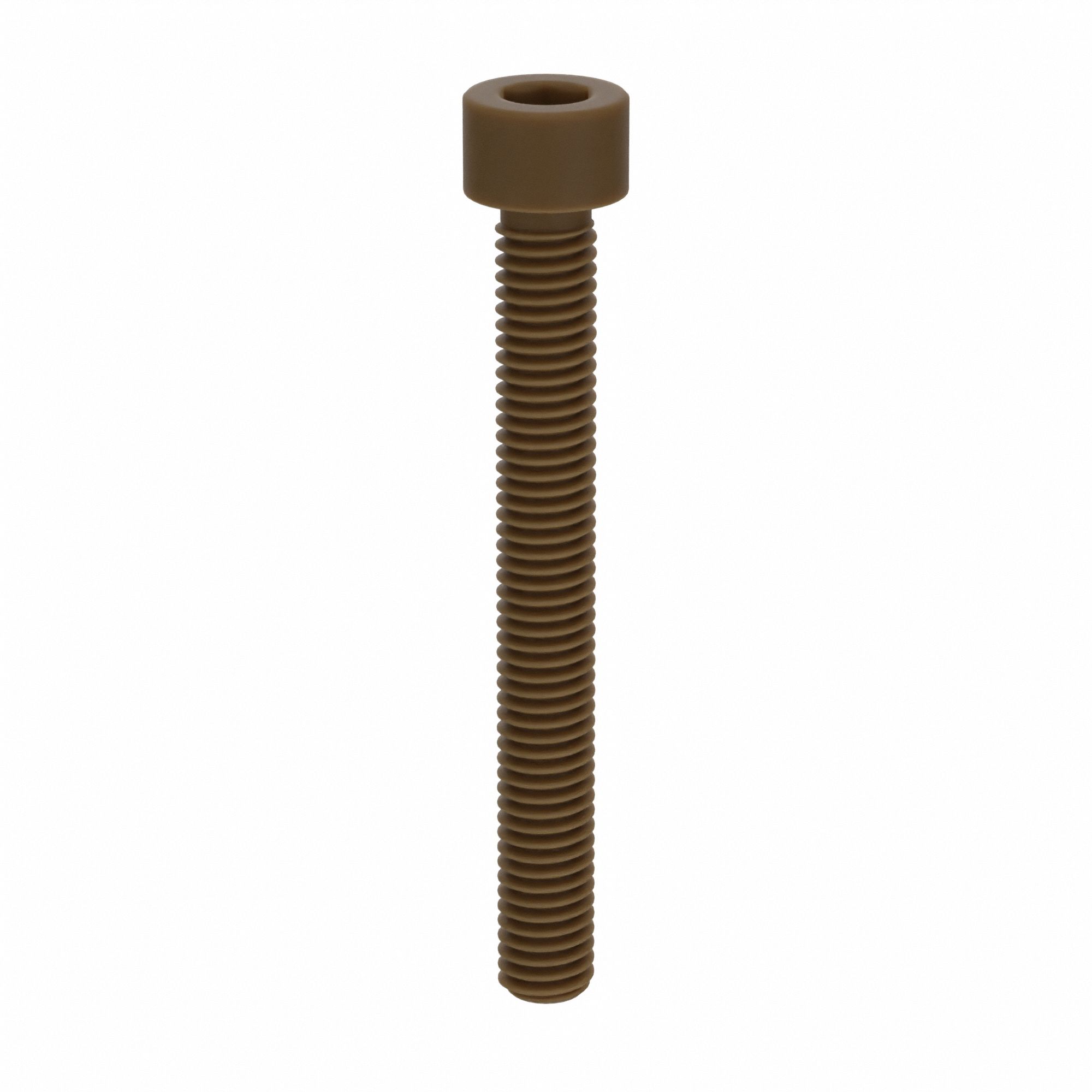 Socket Head Cap Screw: #10-32 Thread Size, 1 5/8 in Lg, Std, Plain, PEEK, Not Graded, 10 PK