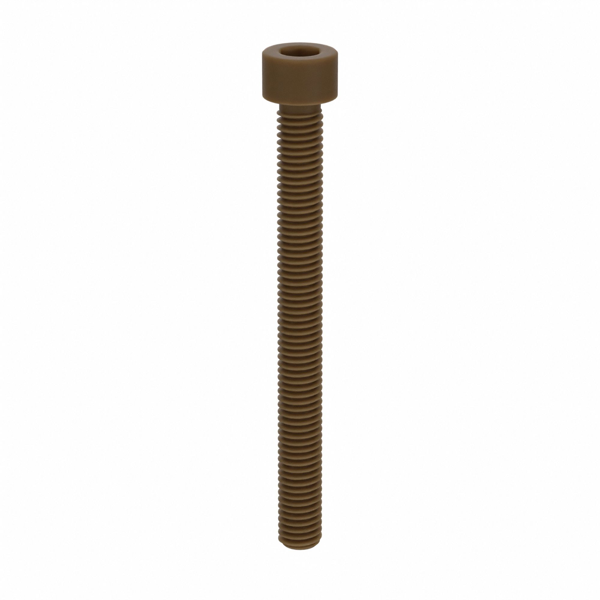 Socket Head Cap Screw: #10-32 Thread Size, 2 in Lg, Std, Plain, PEEK, Not Graded, 10 PK