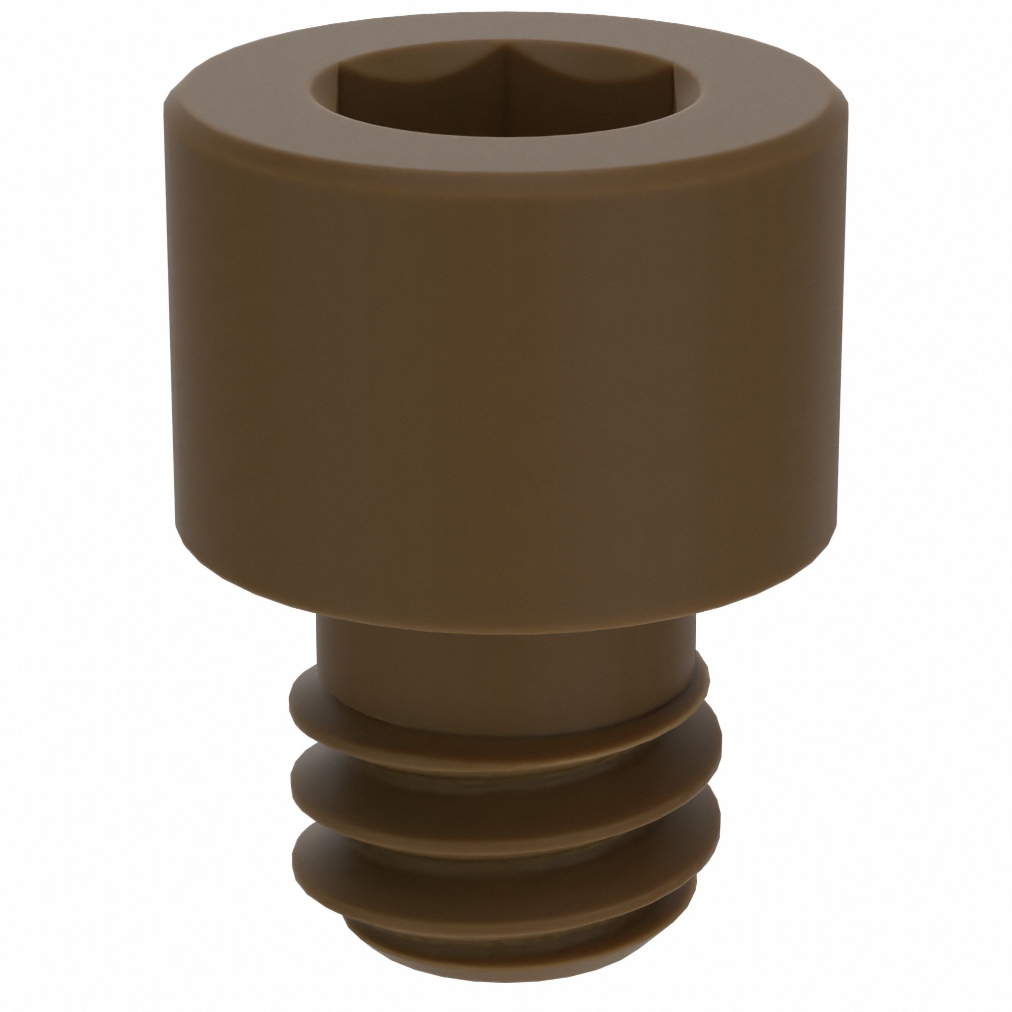 Socket Head Cap Screw: 1/4"-20 Thread Size, 1/4 in Lg, Std, Plain, PEEK, Not Graded, 10 PK