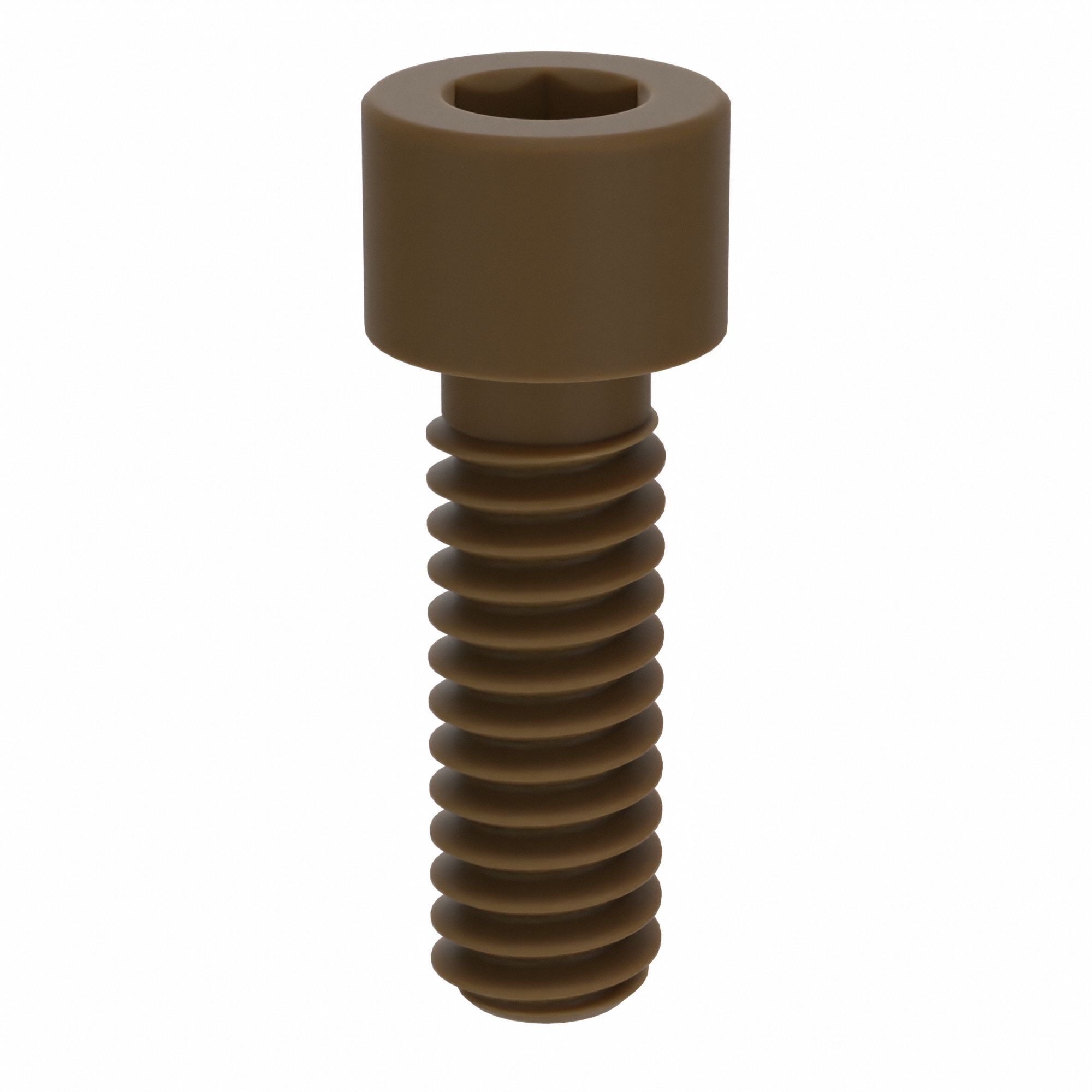 Socket Head Cap Screw: 1/4"-20 Thread Size, 3/4 in Lg, Std, Plain, PEEK, Not Graded, 10 PK