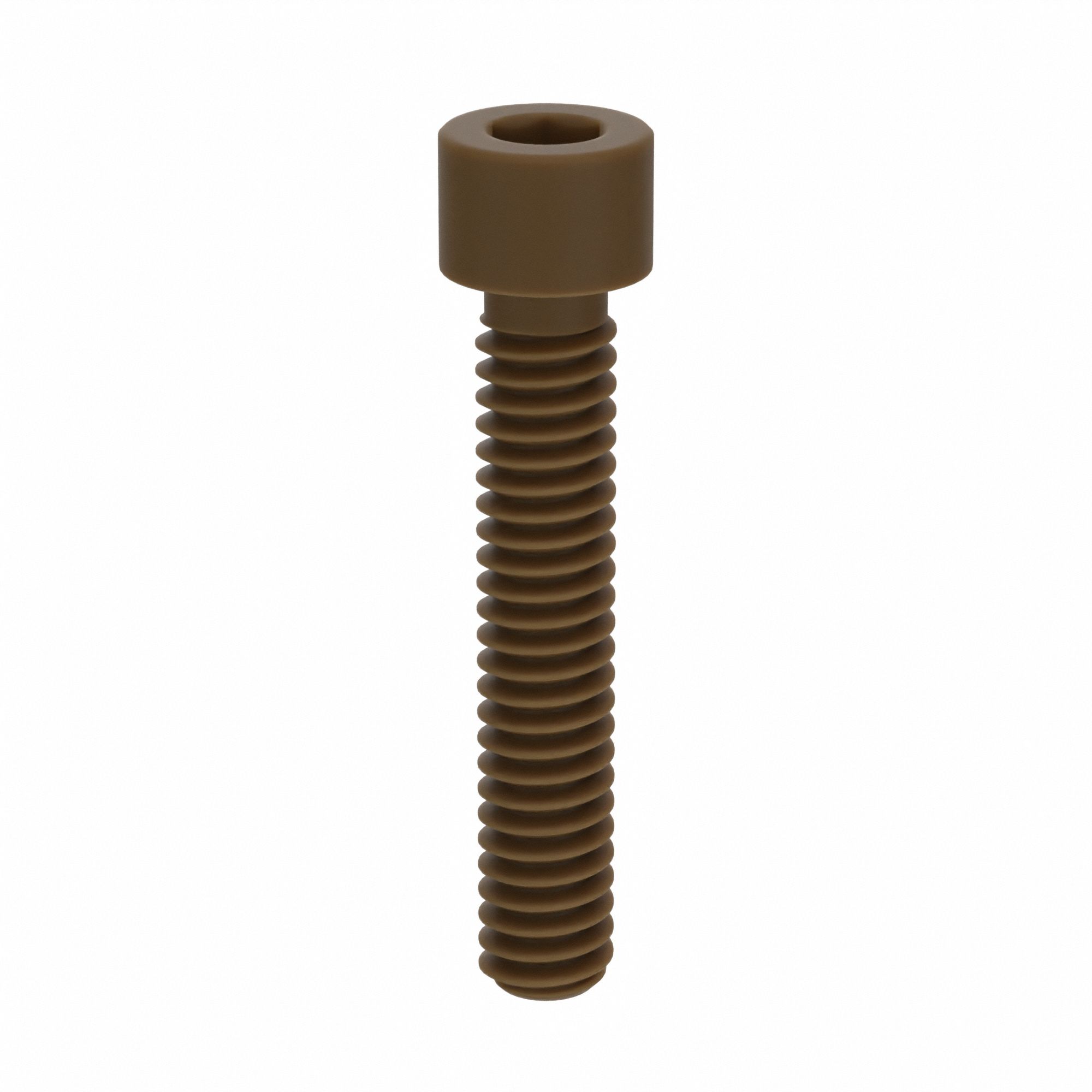 Socket Head Cap Screw: 1/4"-20 Thread Size, 1 3/8 in Lg, Std, Plain, PEEK, Not Graded, 10 PK