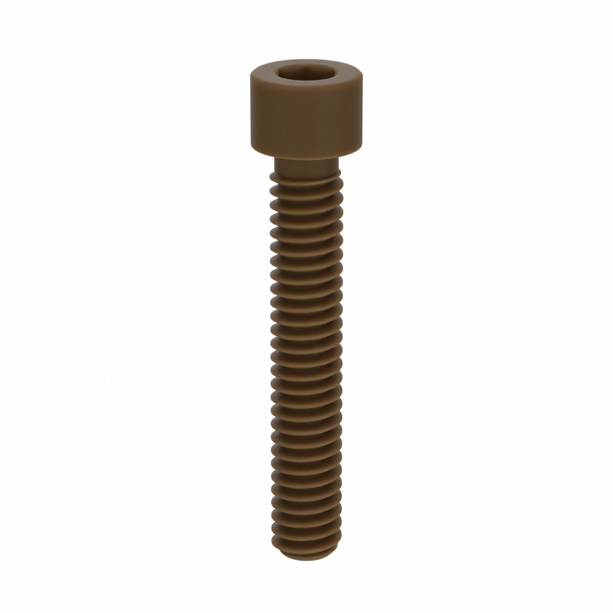 Socket Head Cap Screw: 1/4"-20 Thread Size, 1 1/2 in Lg, Std, Plain, PEEK, Not Graded, 10 PK