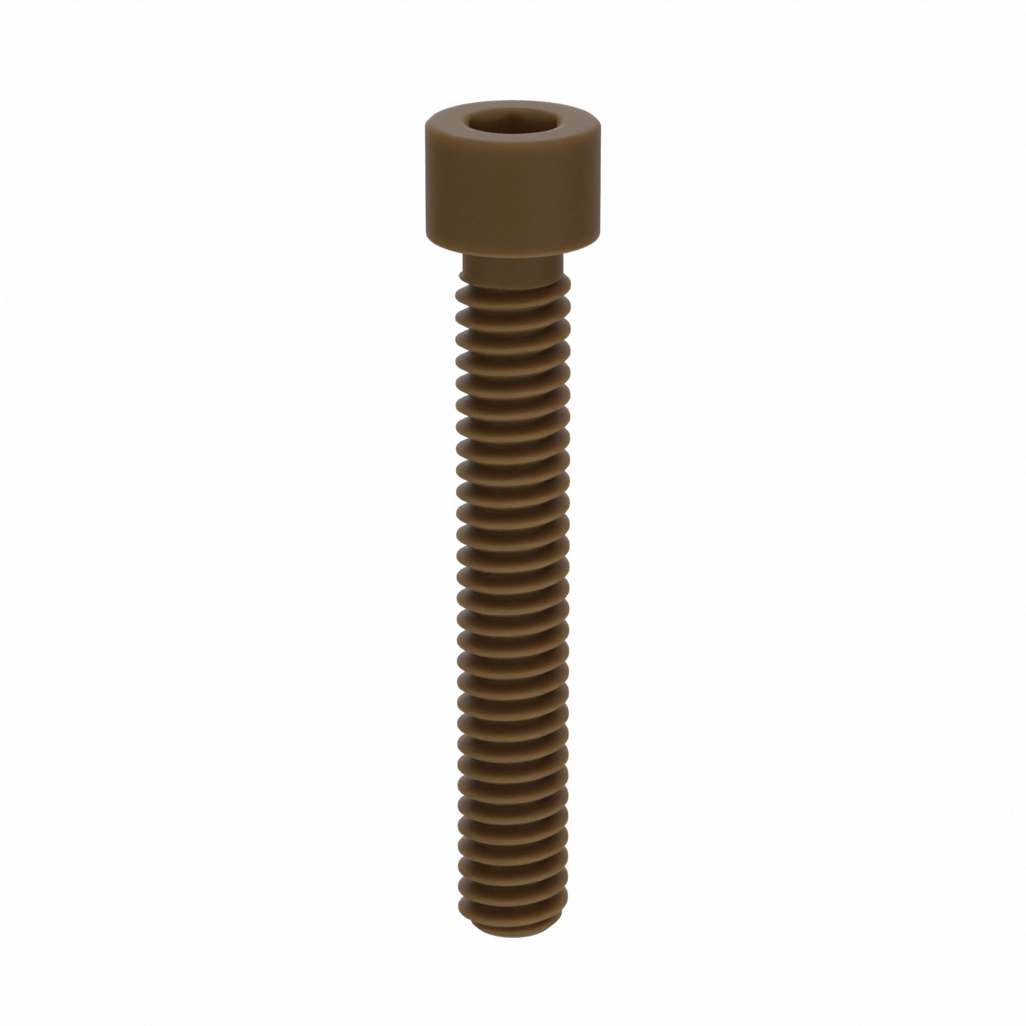 Socket Head Cap Screw: 1/4"-20 Thread Size, 1 5/8 in Lg, Std, Plain, PEEK, Not Graded, 10 PK
