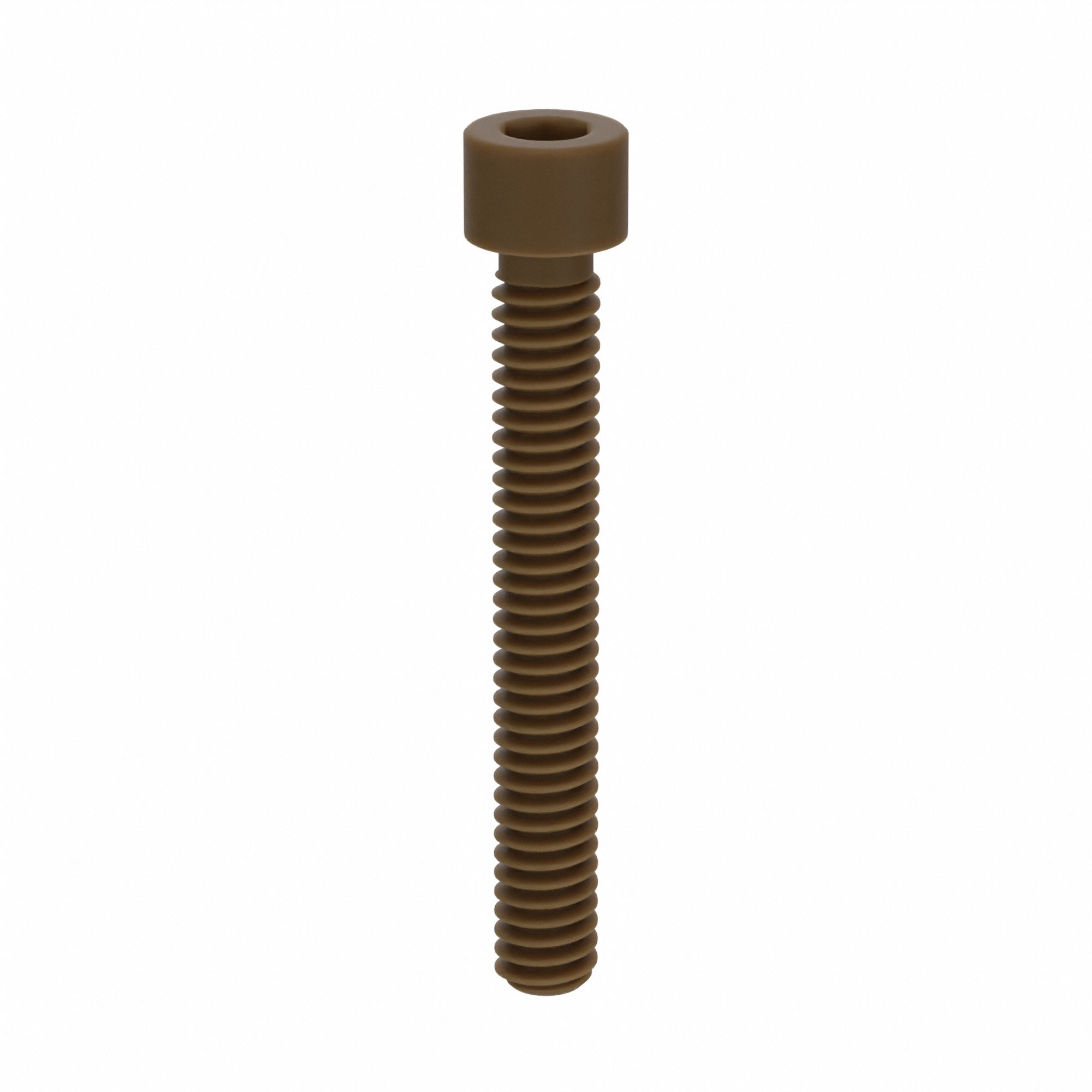 Socket Head Cap Screw: 1/4"-20 Thread Size, 1 7/8 in Lg, Std, Plain, PEEK, Not Graded, 10 PK