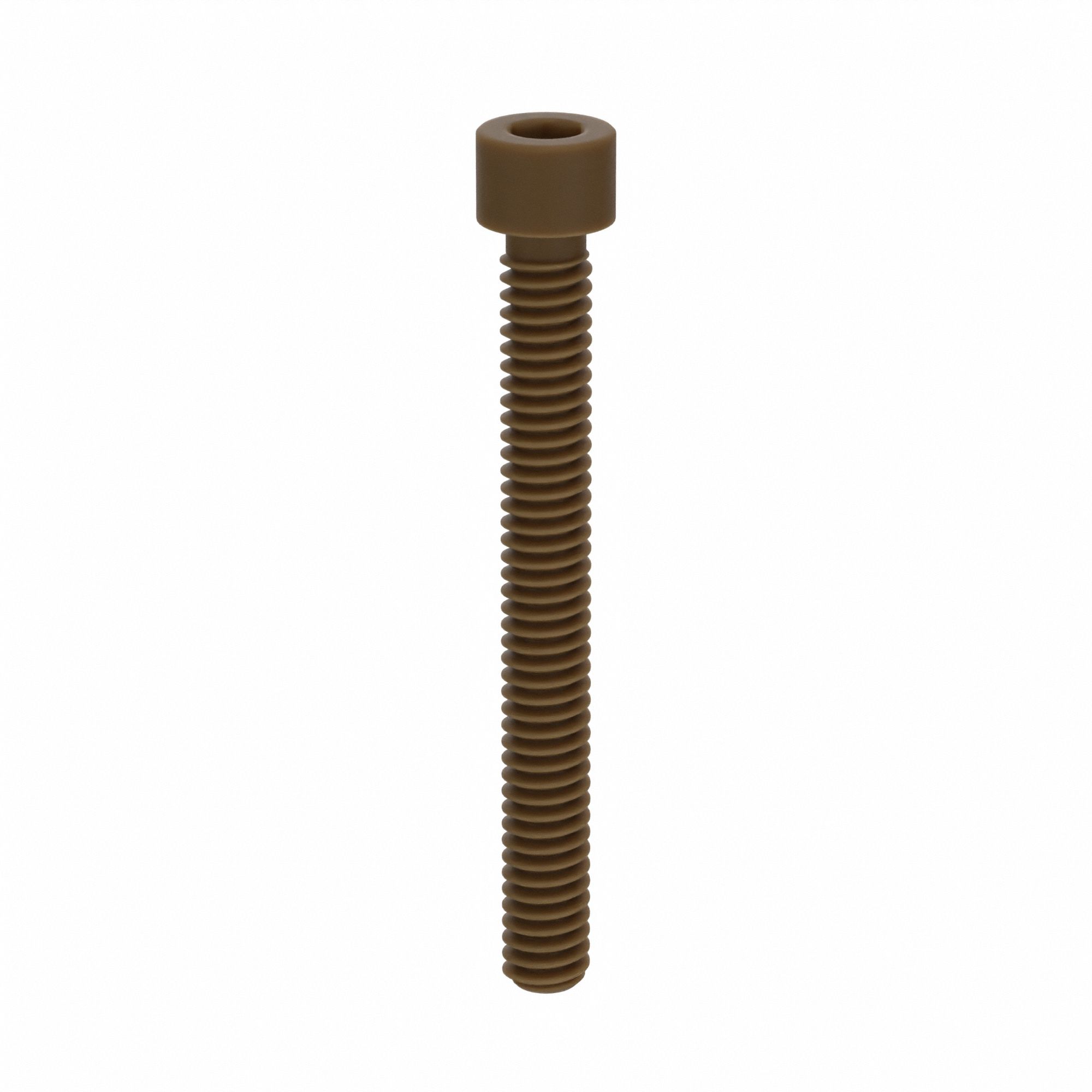 Socket Head Cap Screw: 1/4"-20 Thread Size, 2 1/4 in Lg, Std, Plain, PEEK, Not Graded, 10 PK