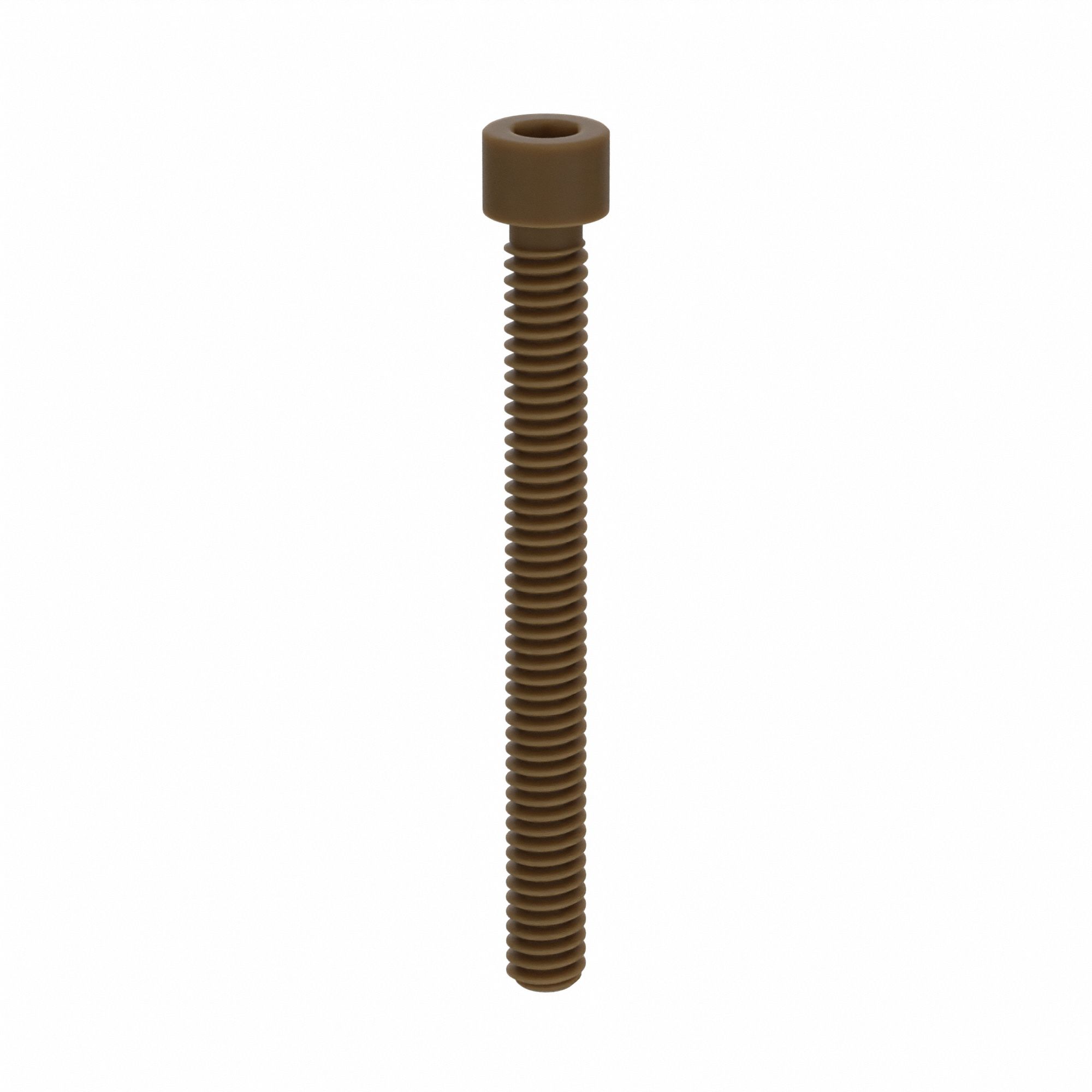 Socket Head Cap Screw: 1/4"-20 Thread Size, 2 1/2 in Lg, Std, Plain, PEEK, Not Graded, 10 PK